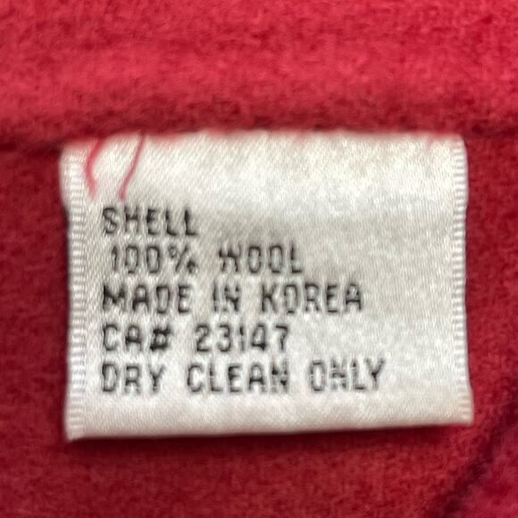 Talbots red blazer 100% wool coat button front pockets warm women’s size 10 - Picture 4 of 4